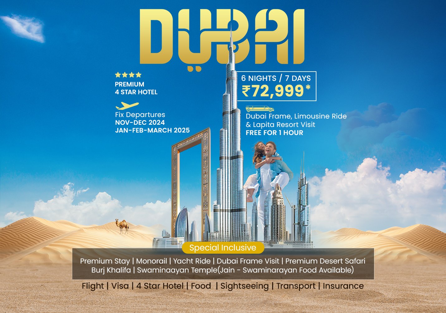 Dubai Premium Package 1 - 6 Nights/ 7 Days